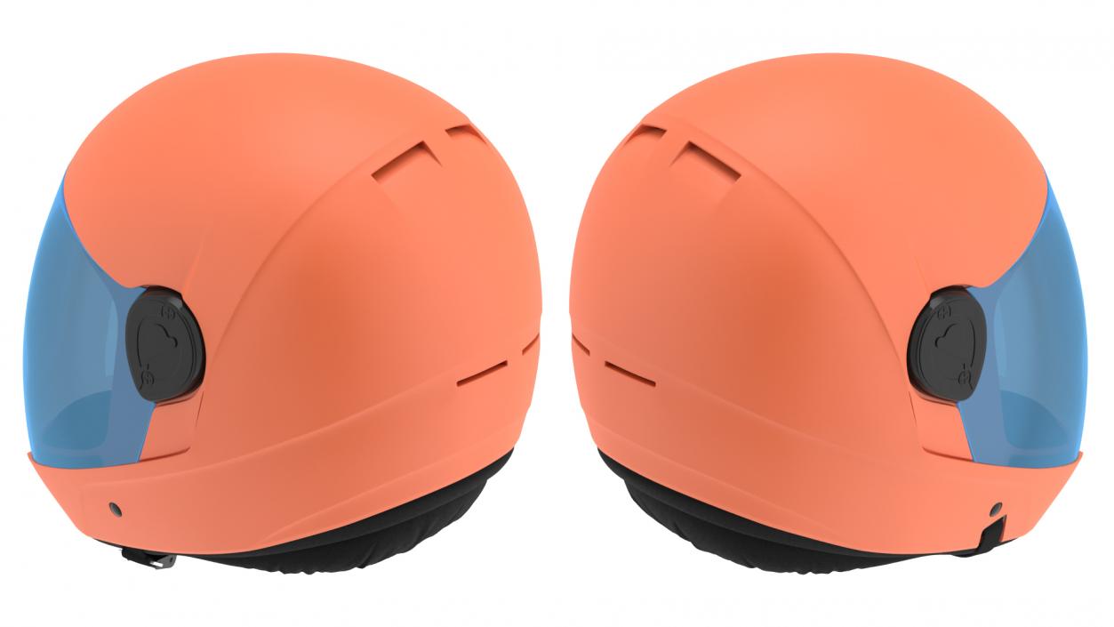 3D Orange Skydiving Helmet model