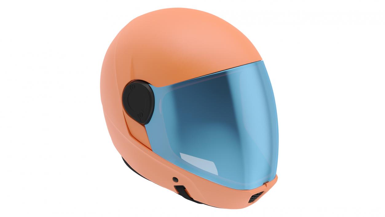 3D Orange Skydiving Helmet model