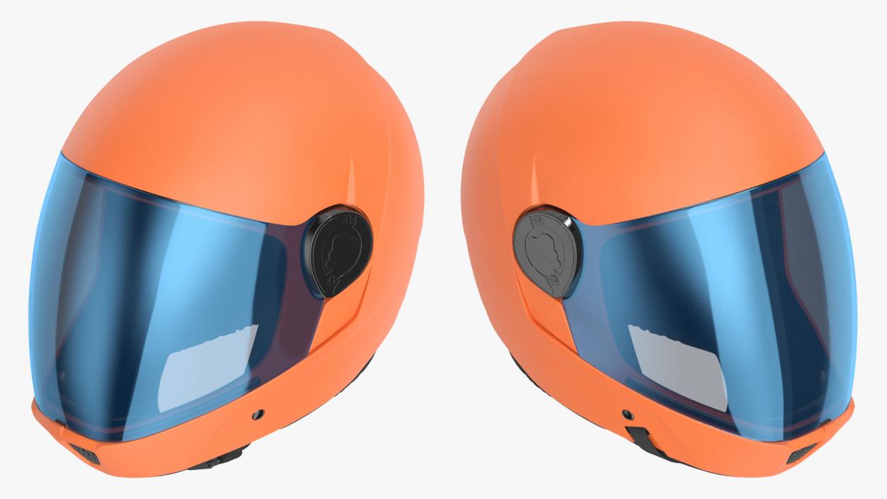 3D Orange Skydiving Helmet model