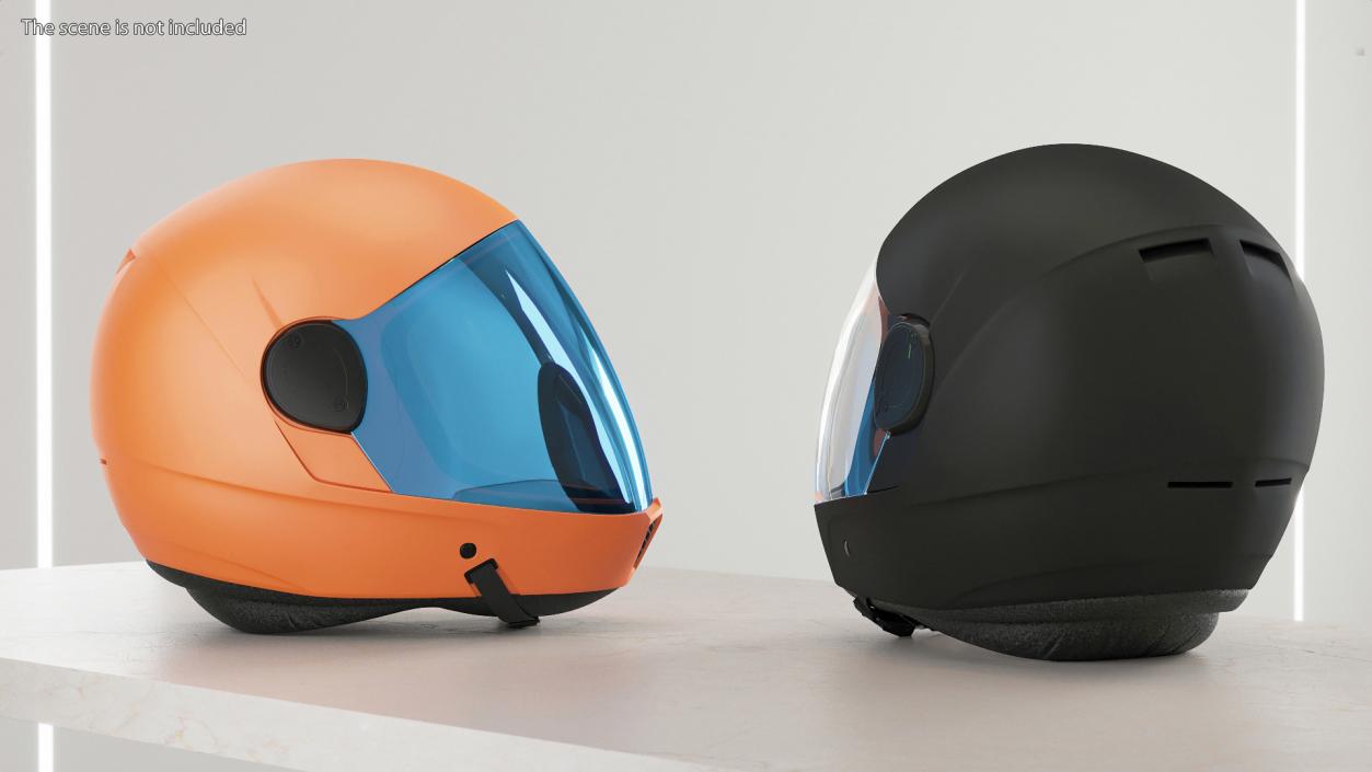 3D Orange Skydiving Helmet model