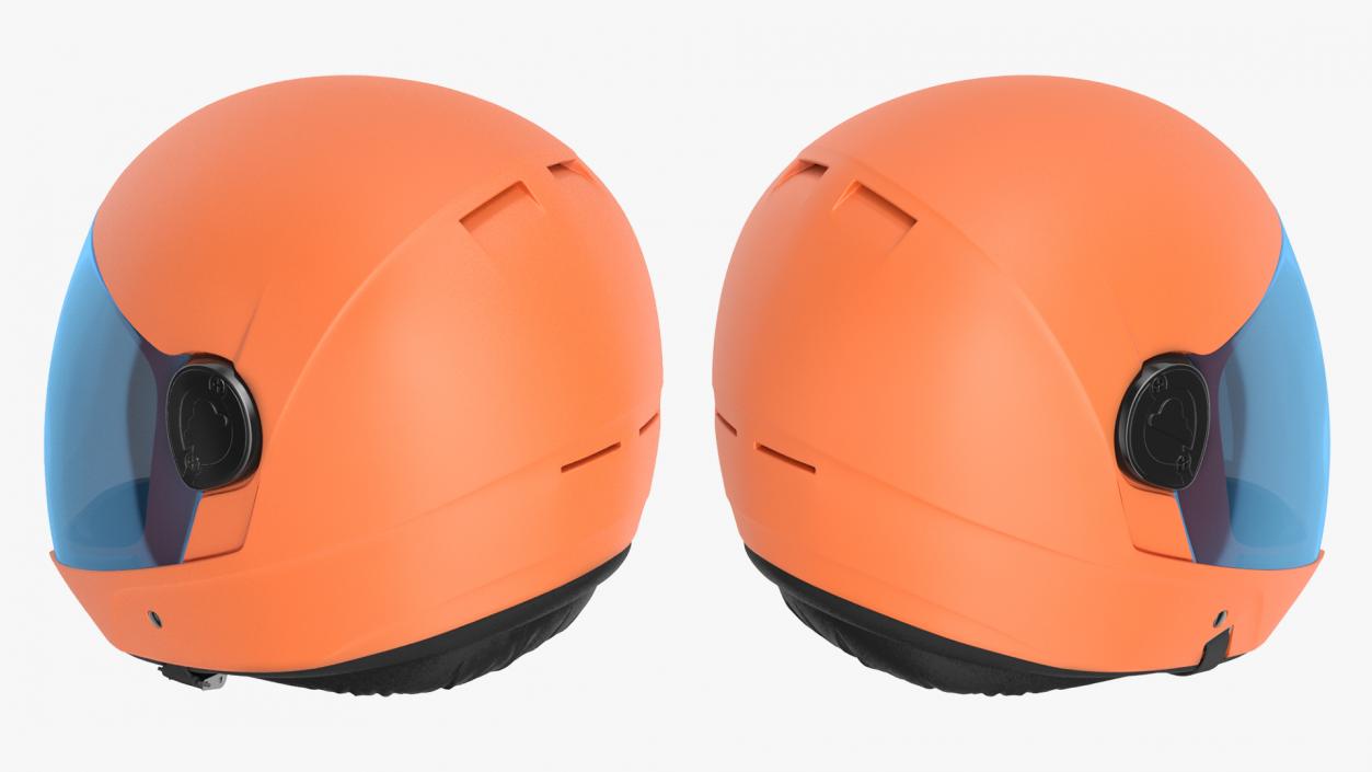 3D Orange Skydiving Helmet model