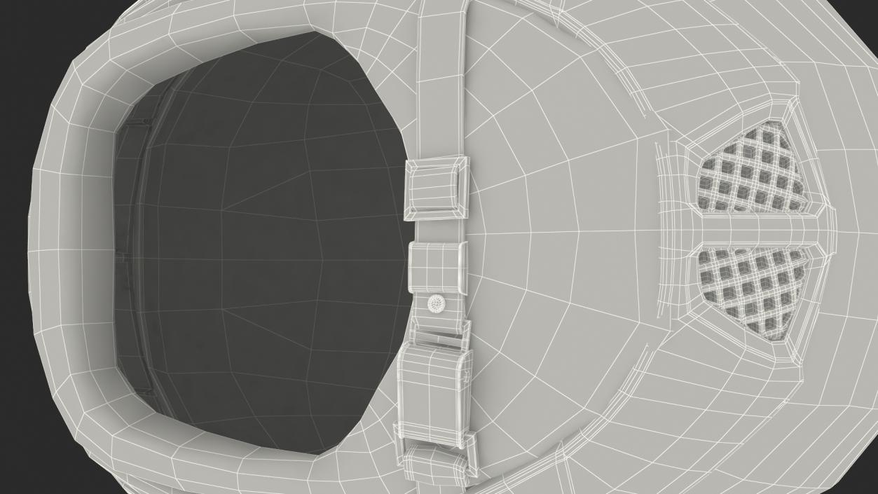 3D Orange Skydiving Helmet model