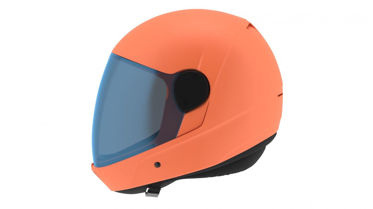 3D Orange Skydiving Helmet model