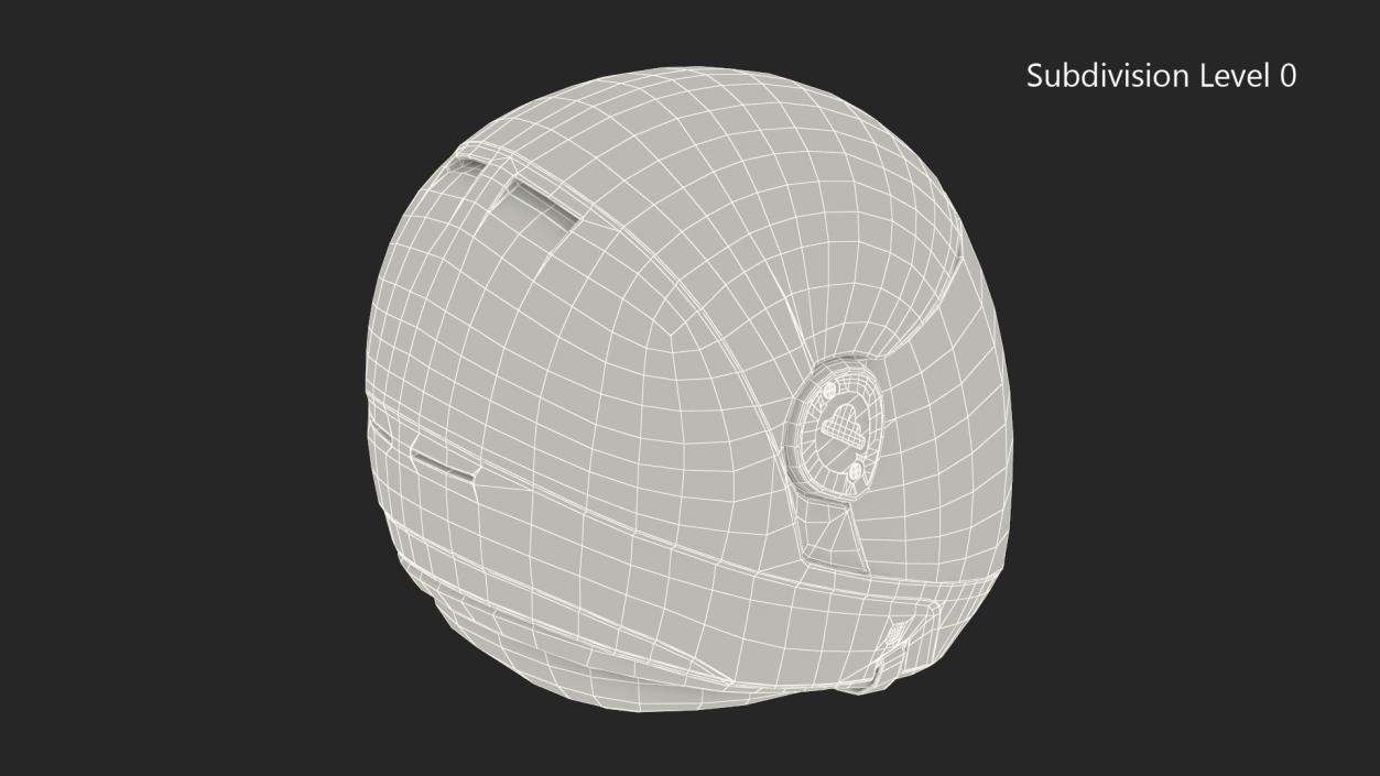 3D Orange Skydiving Helmet model