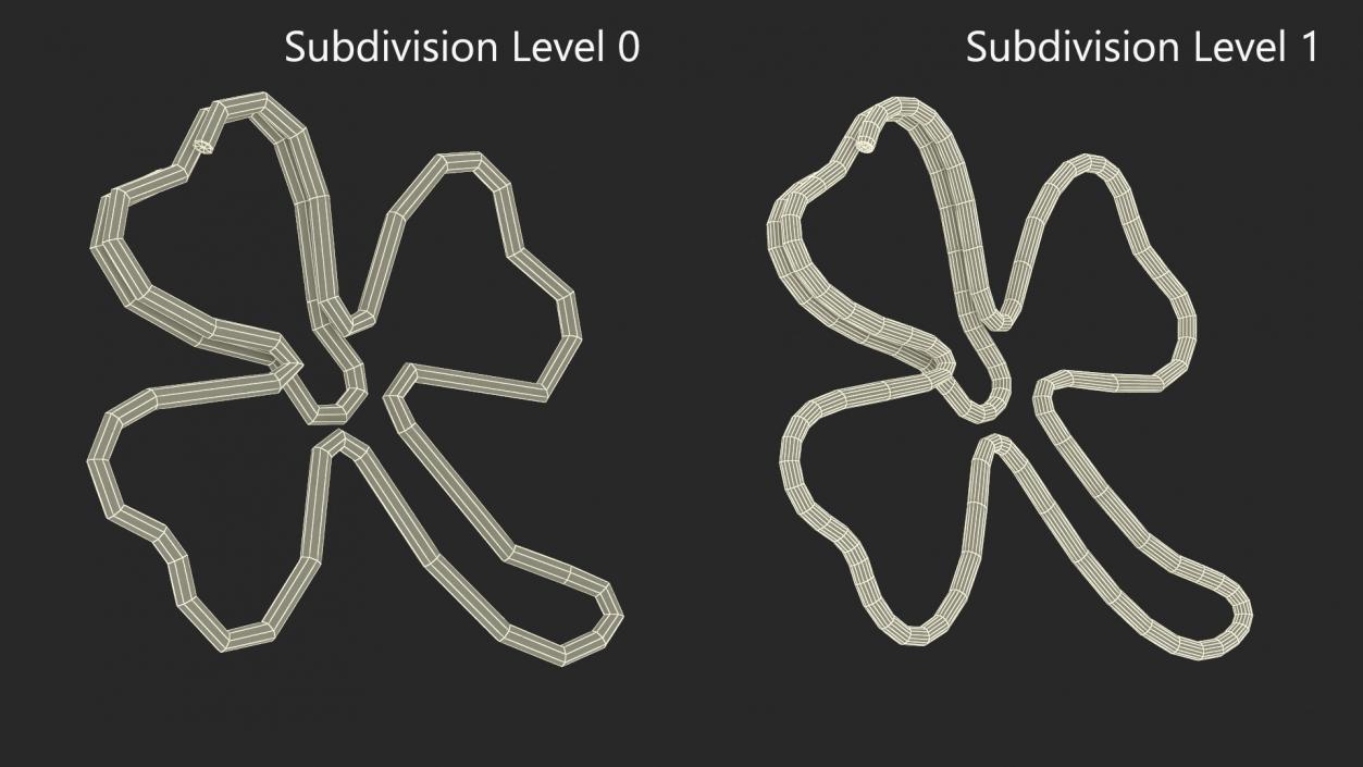 Clover Shaped Paper Clip 3D model