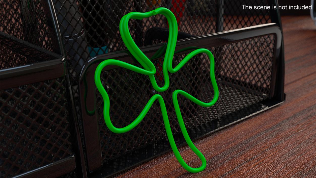 Clover Shaped Paper Clip 3D model