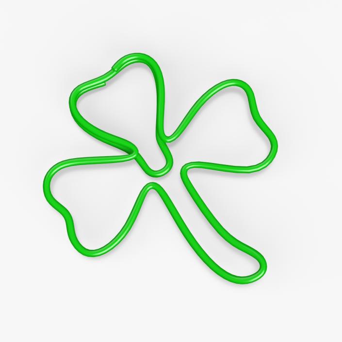 Clover Shaped Paper Clip 3D model