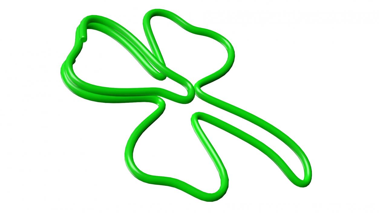 Clover Shaped Paper Clip 3D model