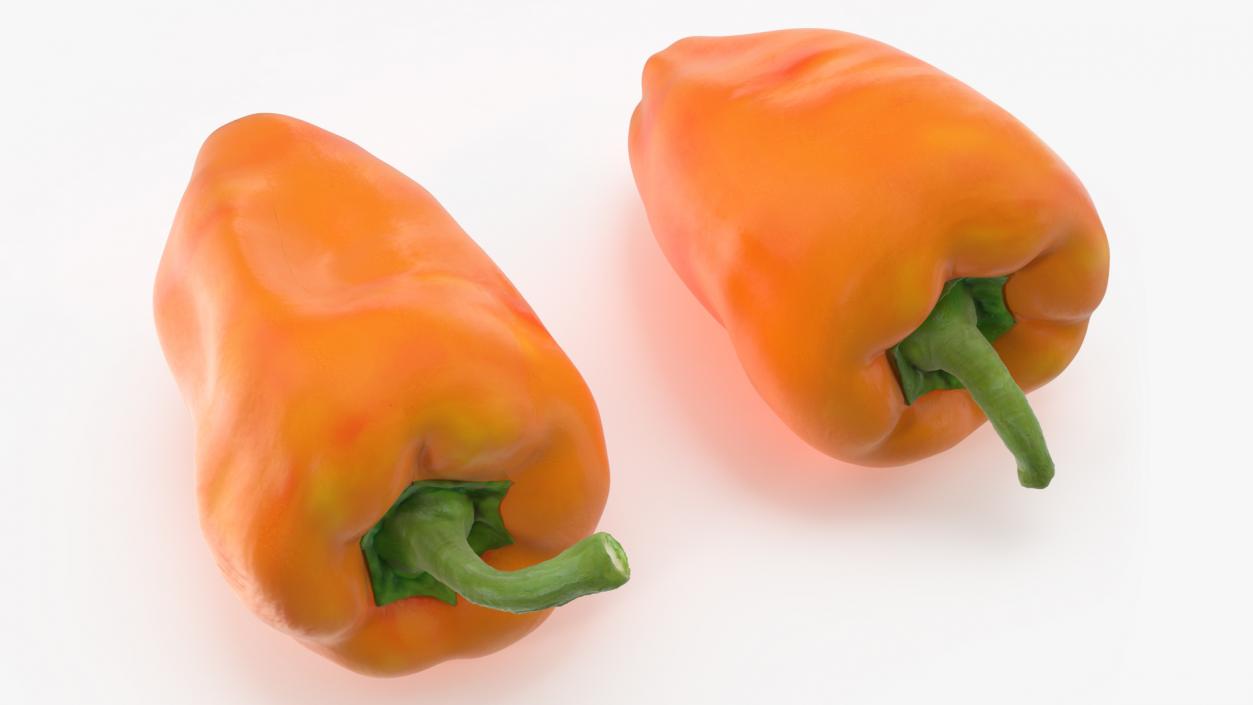 Sweet Long Pepper Orange 3D model