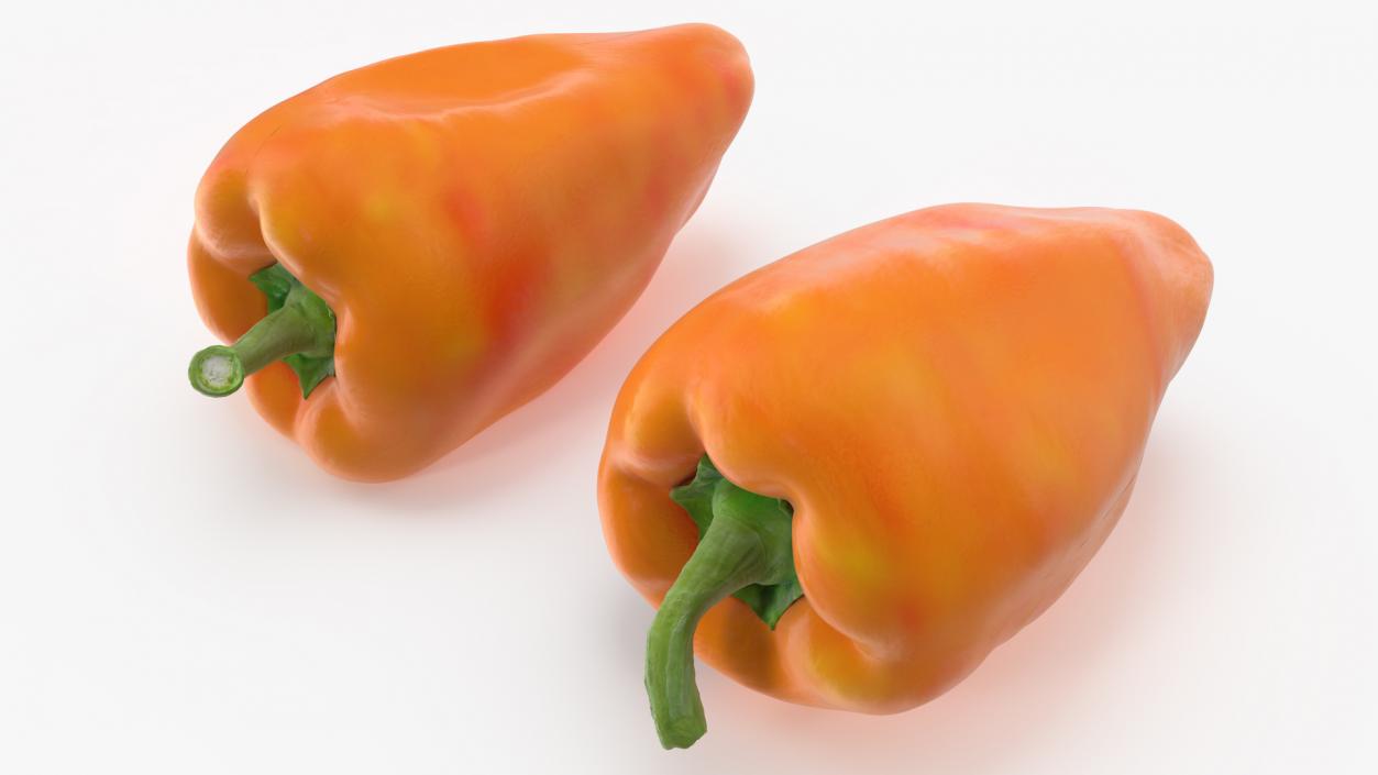 Sweet Long Pepper Orange 3D model