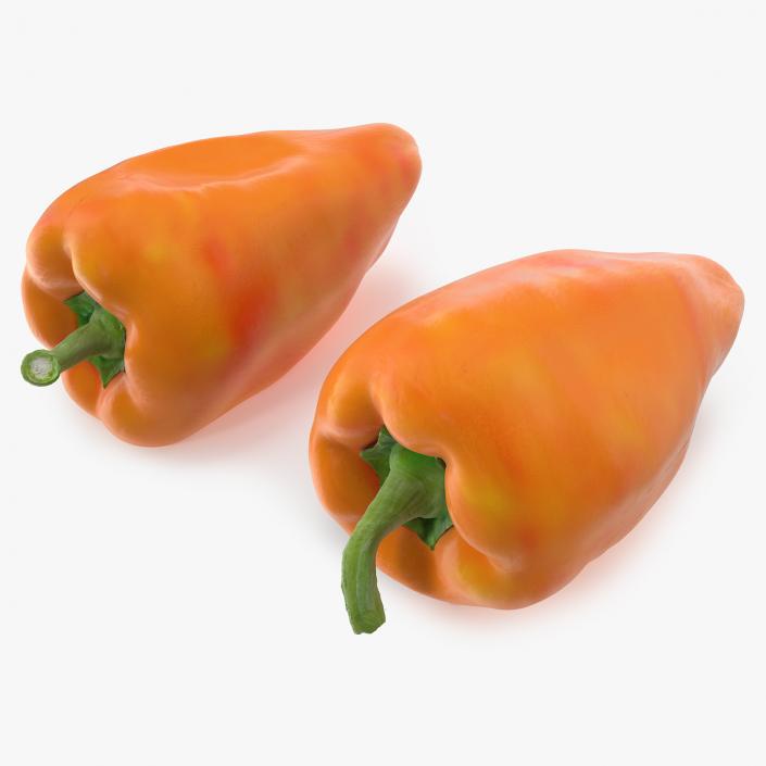 Sweet Long Pepper Orange 3D model