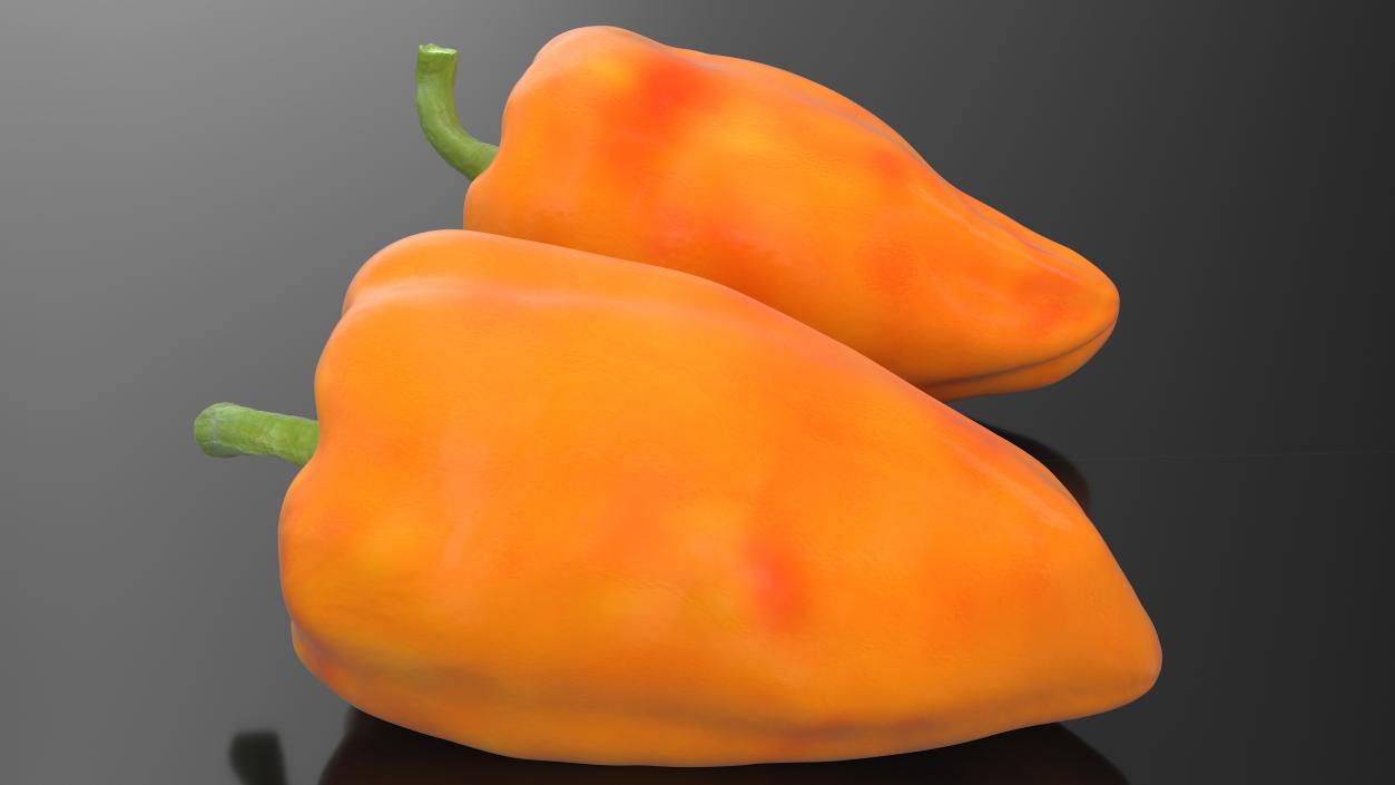 Sweet Long Pepper Orange 3D model