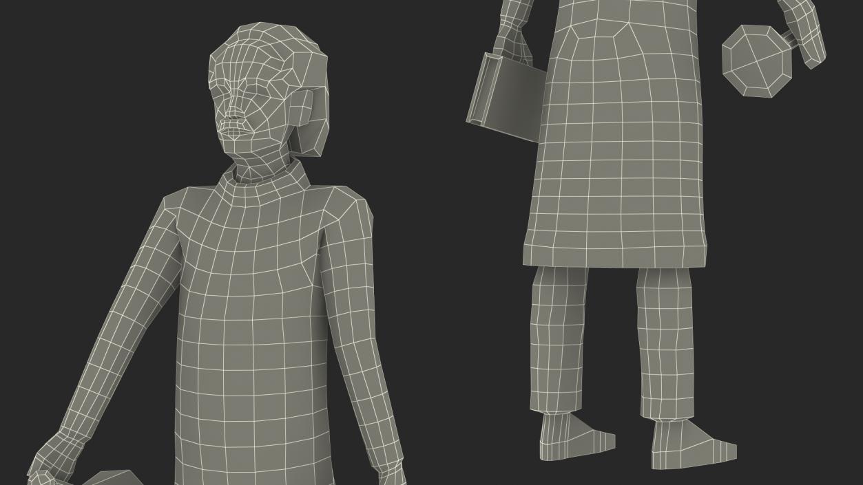 3D ﻿Low Poly Characters Collection 3 model