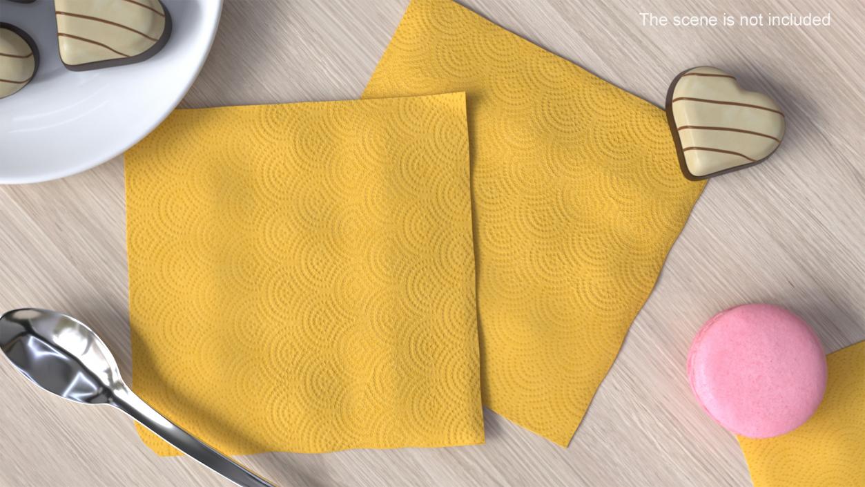 Textured Paper Napkins 3D