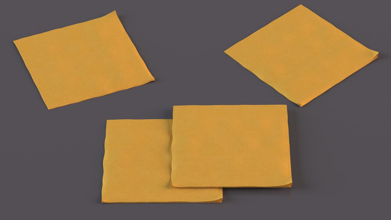 Textured Paper Napkins 3D