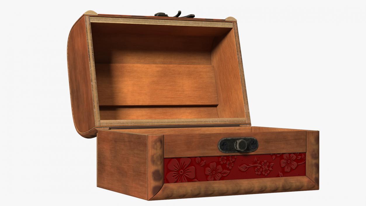 3D Antique Wooden Box model