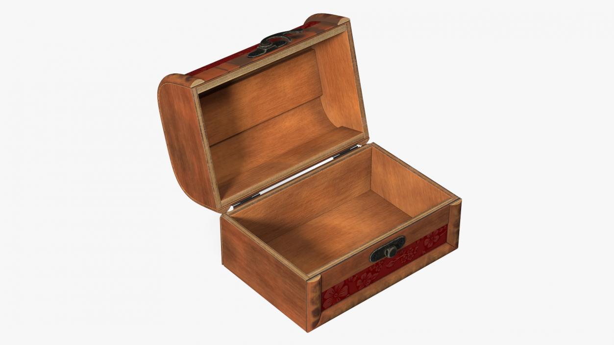 3D Antique Wooden Box model