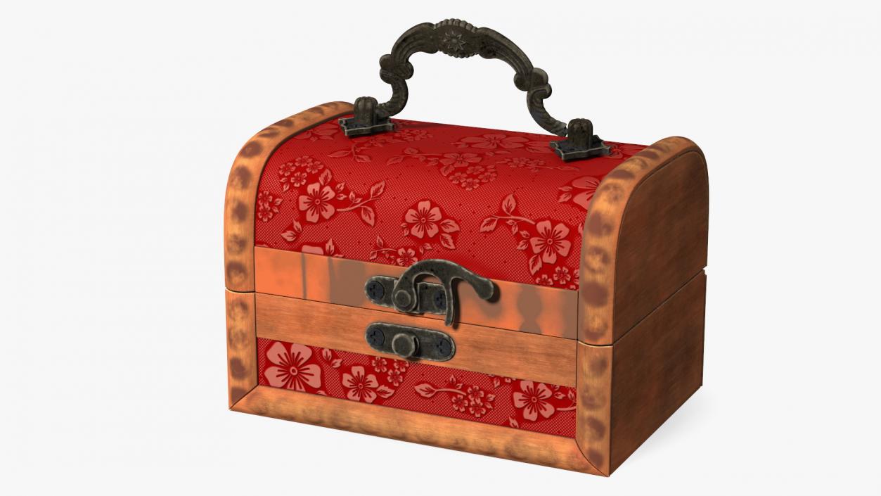 3D Antique Wooden Box model