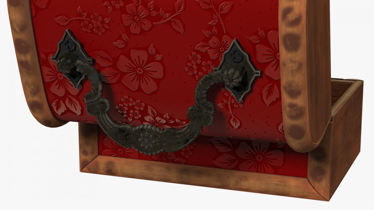 3D Antique Wooden Box model