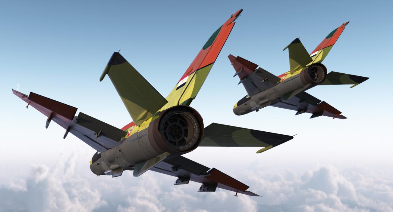 3D model MiG-21 Egyptian Air Force