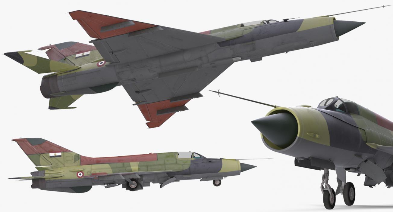 3D model MiG-21 Egyptian Air Force