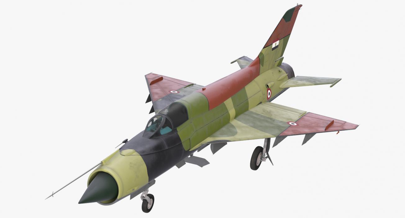 3D model MiG-21 Egyptian Air Force