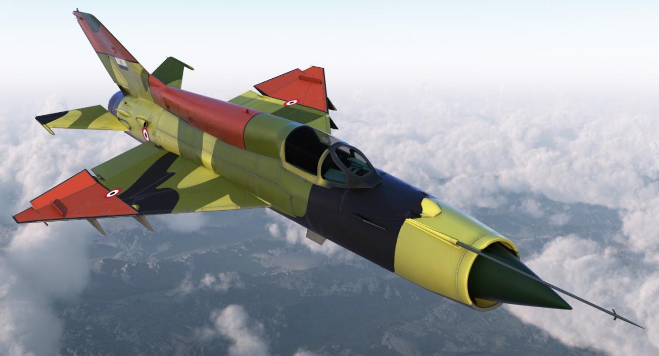 3D model MiG-21 Egyptian Air Force