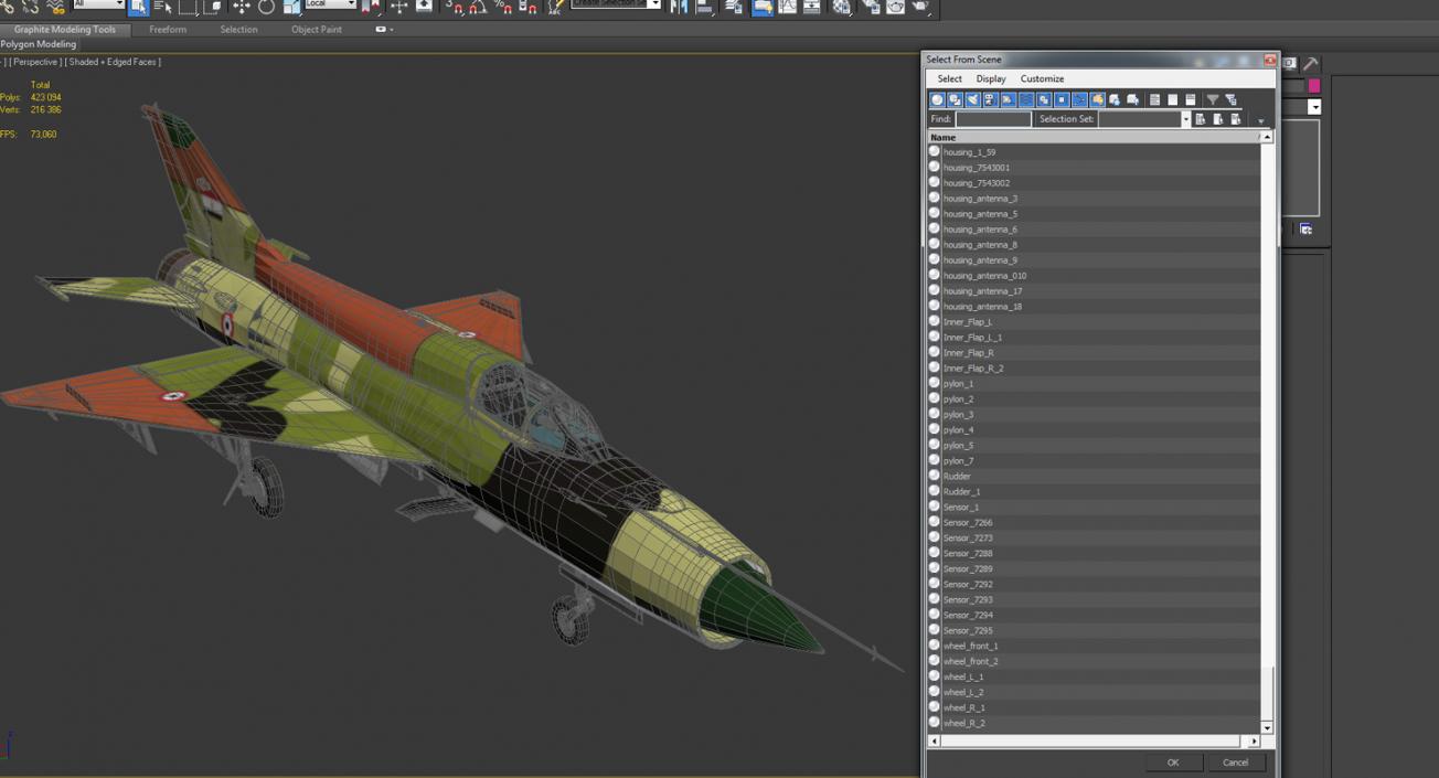 3D model MiG-21 Egyptian Air Force