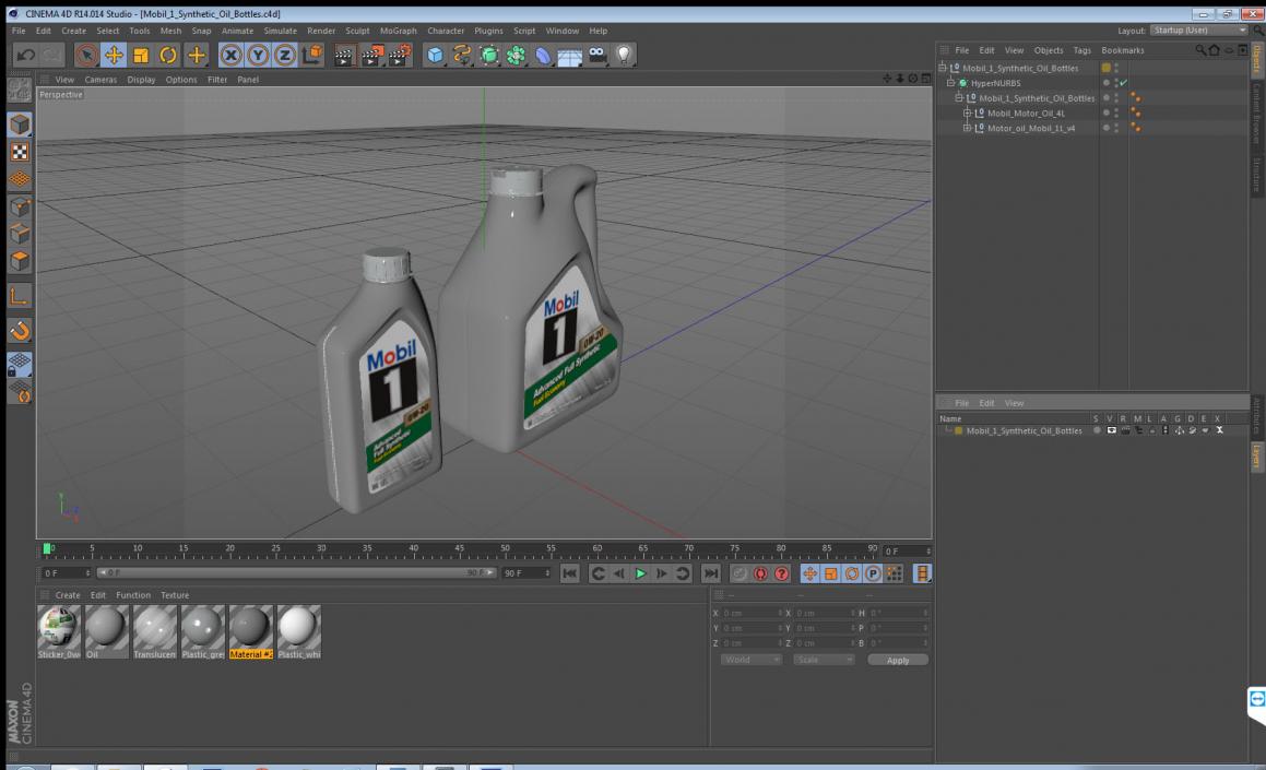 3D Mobil Motor Oil 4L model