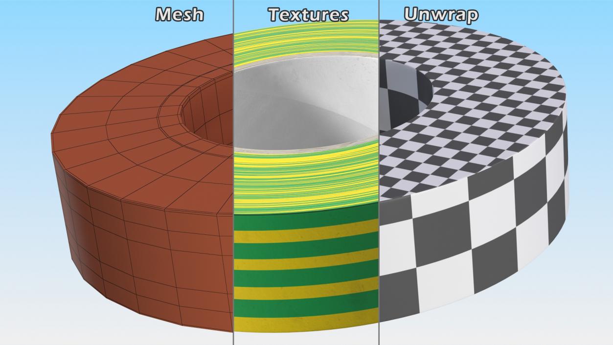 3D PVC Electrical Insulation Tape Green