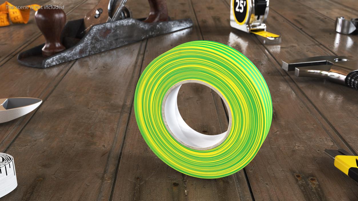 3D PVC Electrical Insulation Tape Green