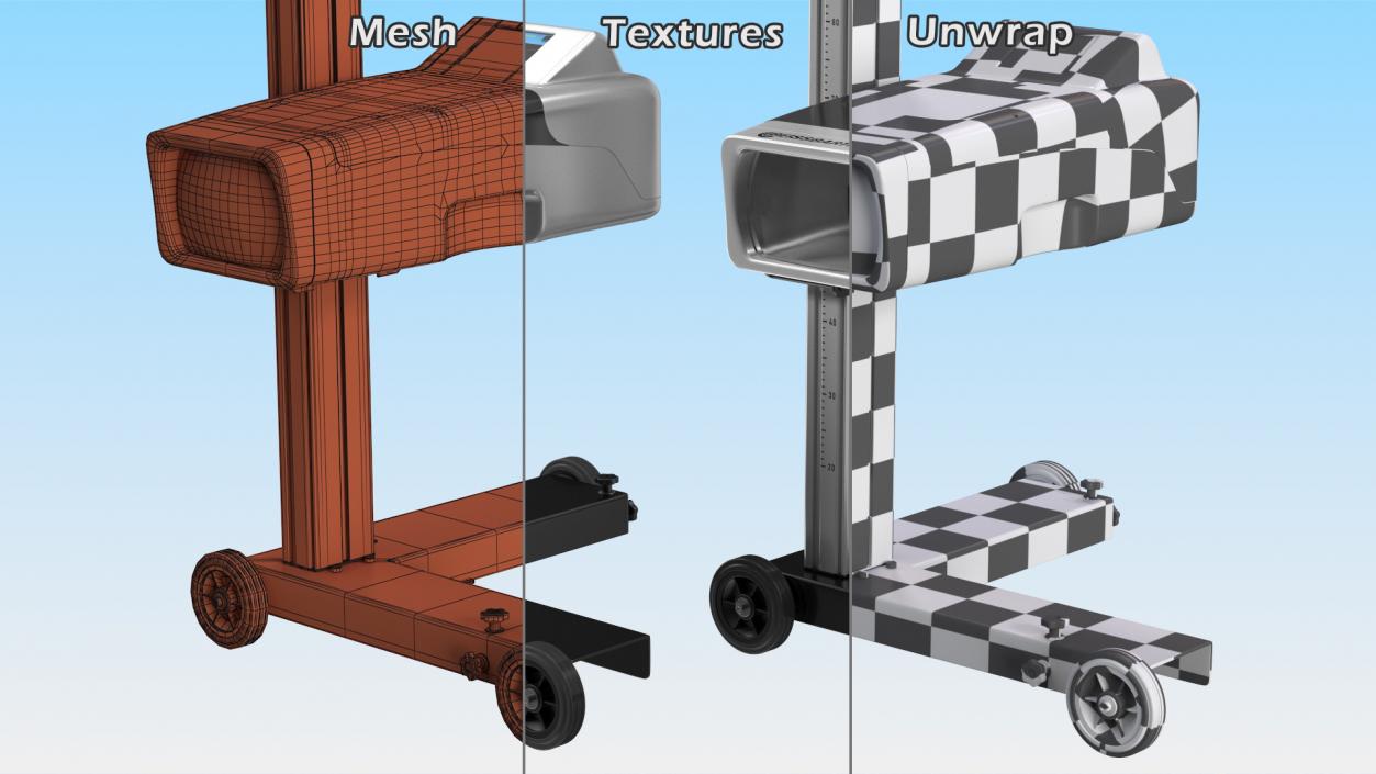 3D model Beissbarth Headlight Testing Device MLD 815 Rigged