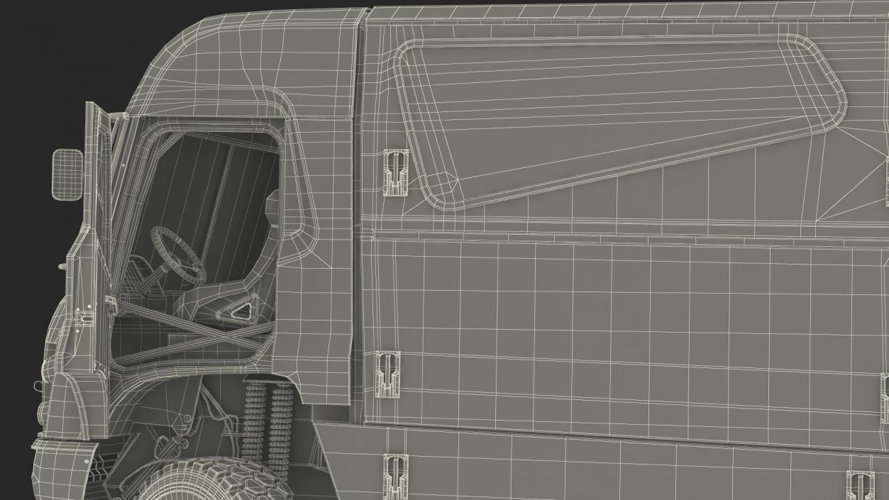 3D Hydrogen Racing Truck Simple Interior Rigged for Cinema 4D model