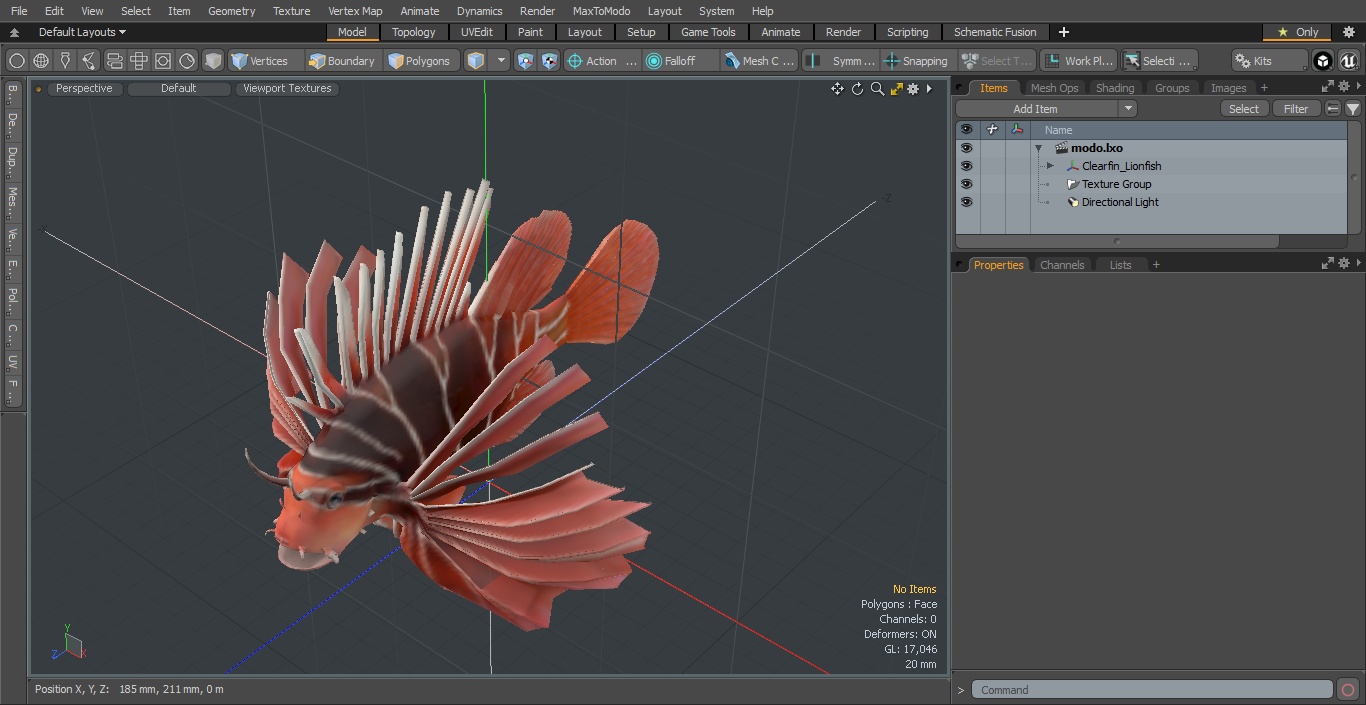 Clearfin Lionfish 3D