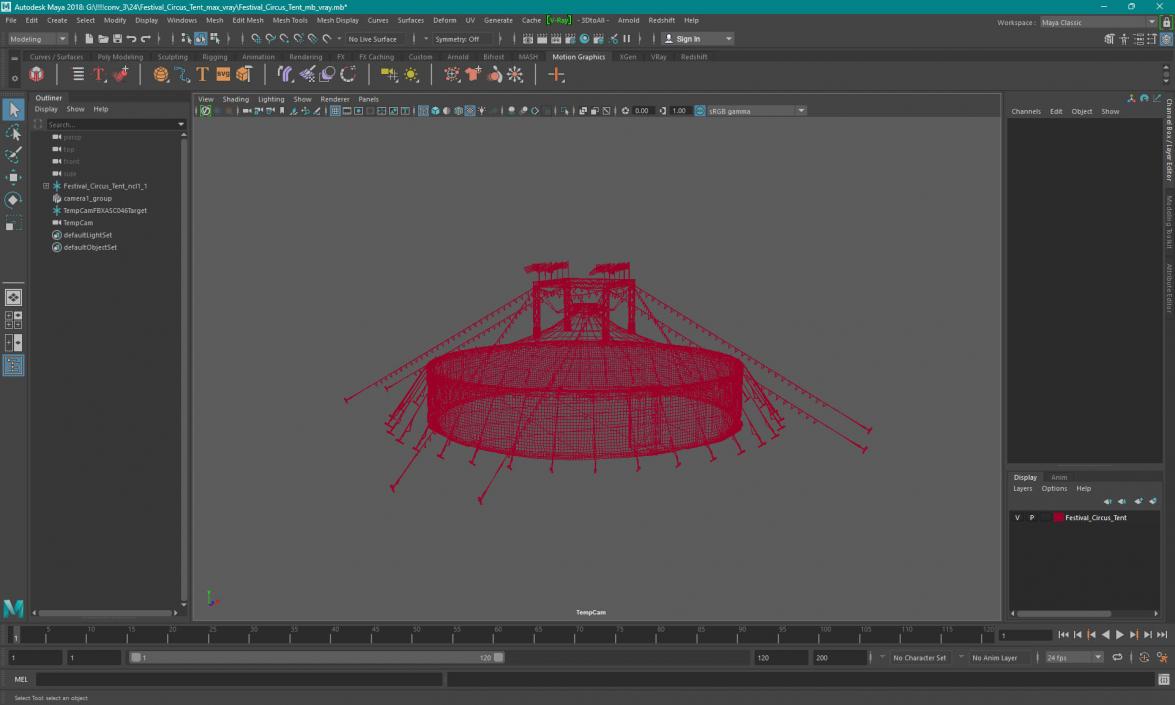 3D model Festival Circus Tent