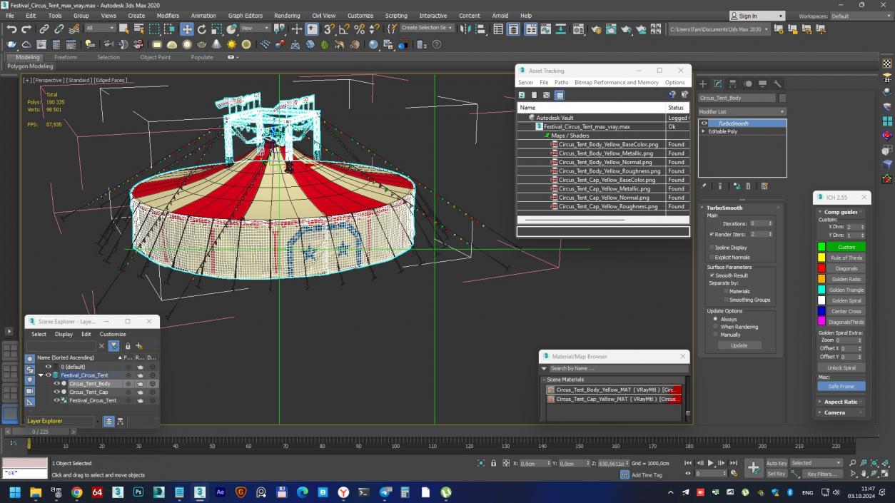 3D model Festival Circus Tent