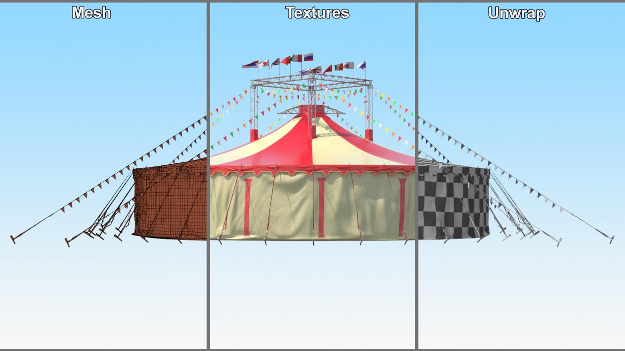 3D model Festival Circus Tent