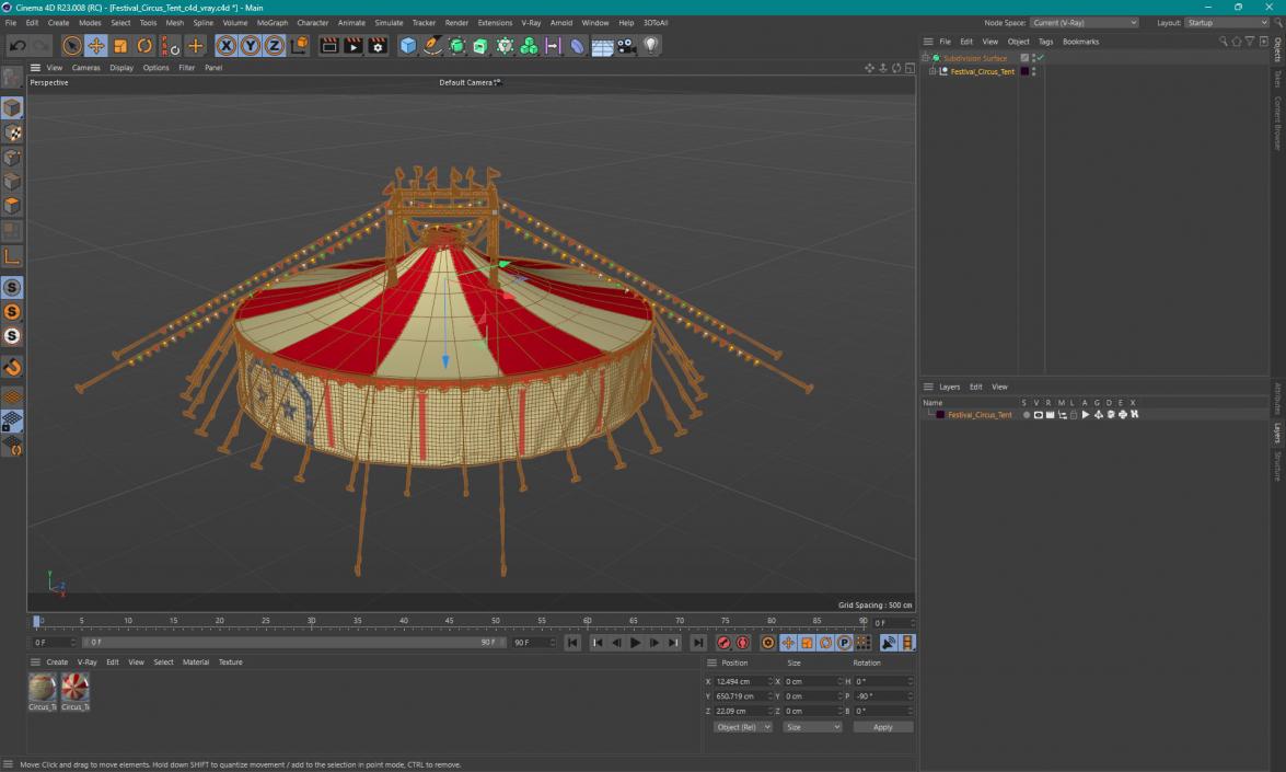 3D model Festival Circus Tent