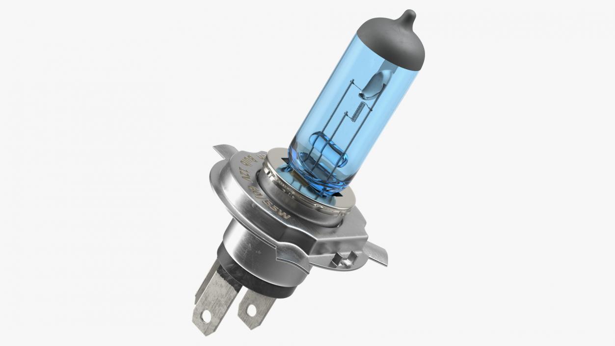 3D Automotive H4 Halogen Light Bulb 5000K model