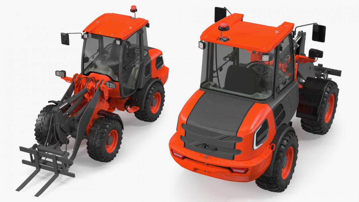 Electric Loader with Pallet Fork 3D