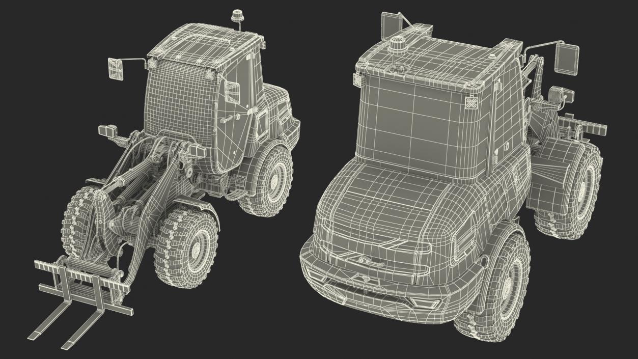 Electric Loader with Pallet Fork 3D