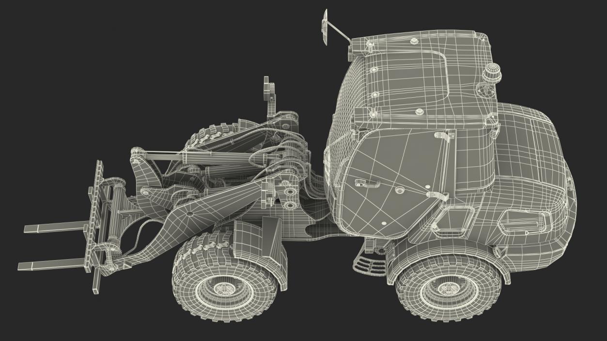 Electric Loader with Pallet Fork 3D