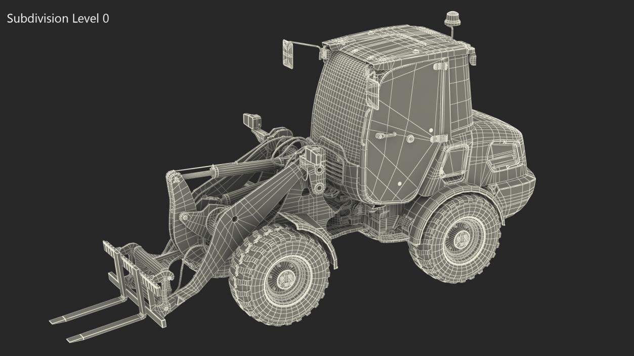 Electric Loader with Pallet Fork 3D