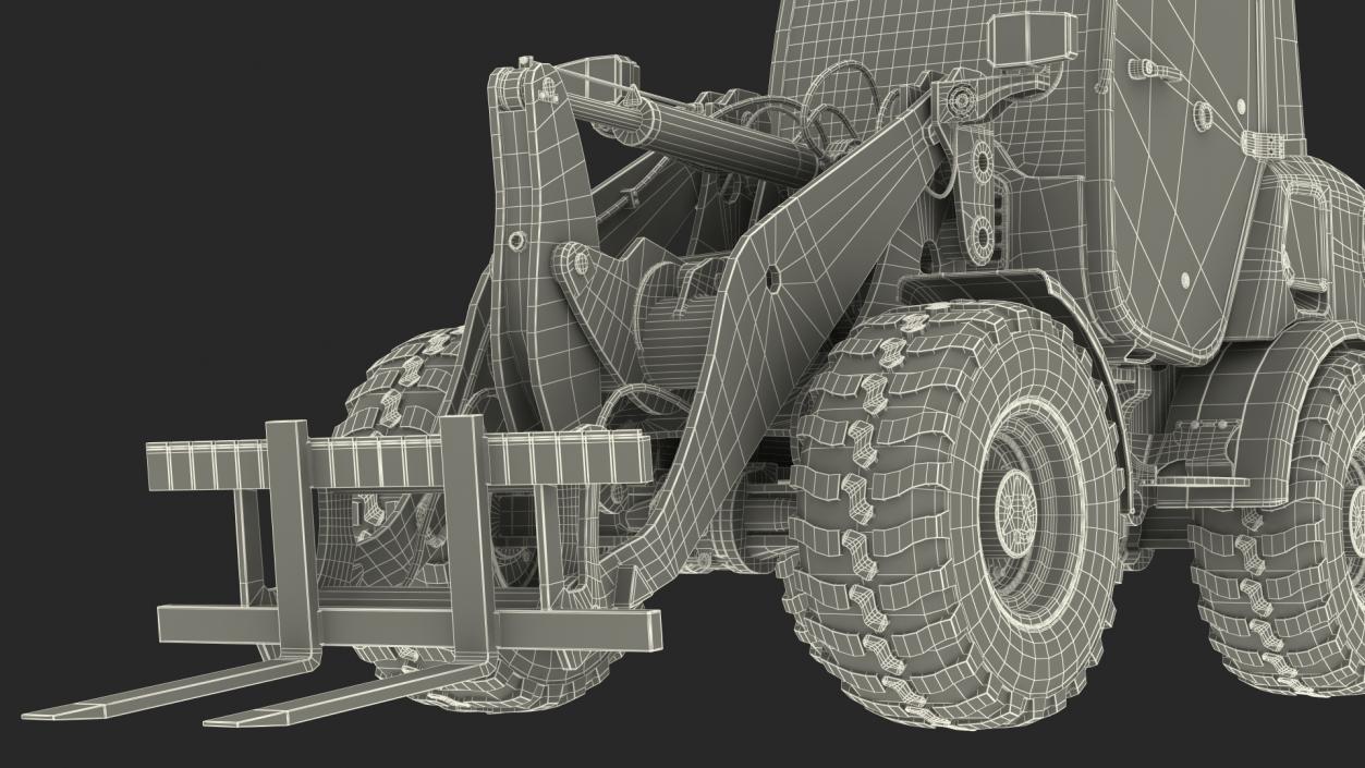 Electric Loader with Pallet Fork 3D