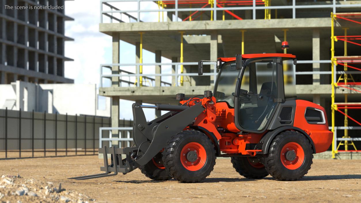 Electric Loader with Pallet Fork 3D