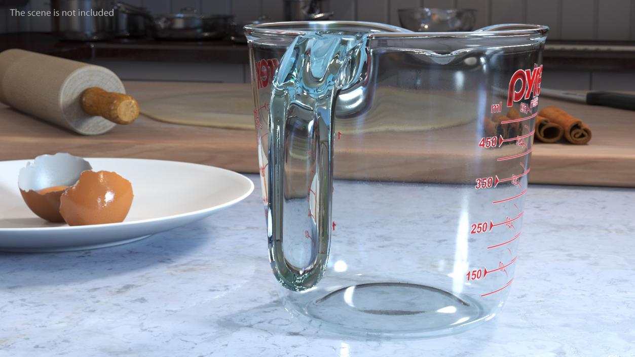 3D model Glass Measuring Cup 500ml