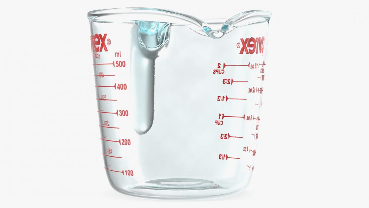 3D model Glass Measuring Cup 500ml