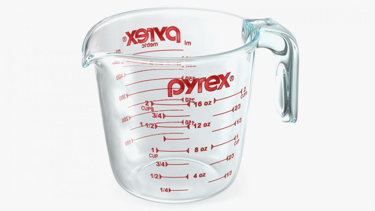 3D model Glass Measuring Cup 500ml