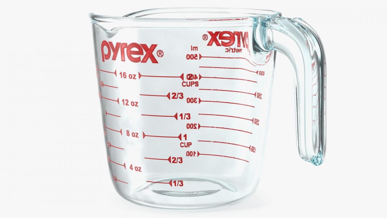 3D model Glass Measuring Cup 500ml