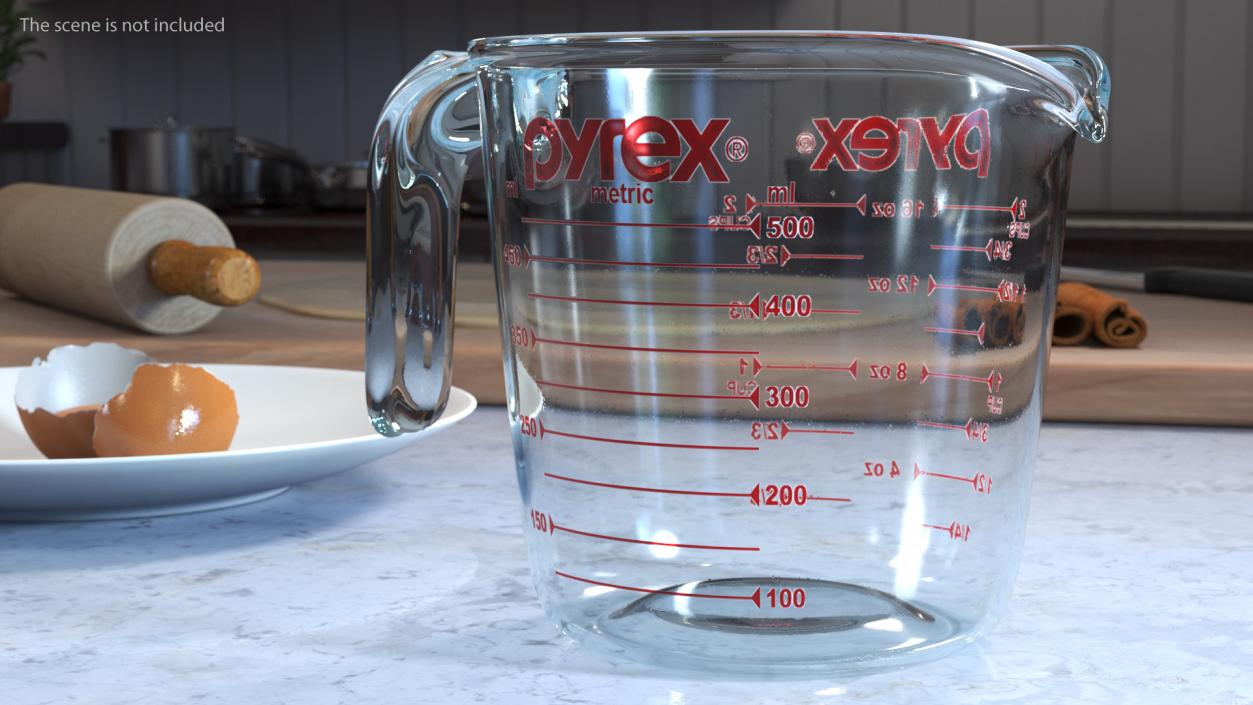 3D model Glass Measuring Cup 500ml